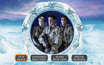 Menu DVD Stargate Continuum