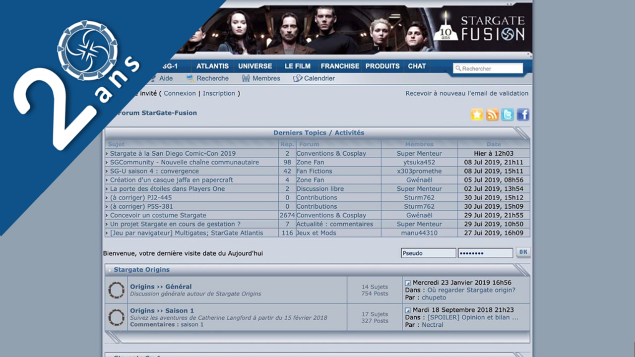 20 ans de Stargate-Fusion : les équipes de votre site