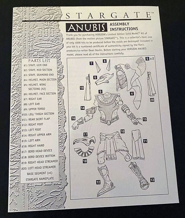 Movie Model Kits (Horizon) - Anubis