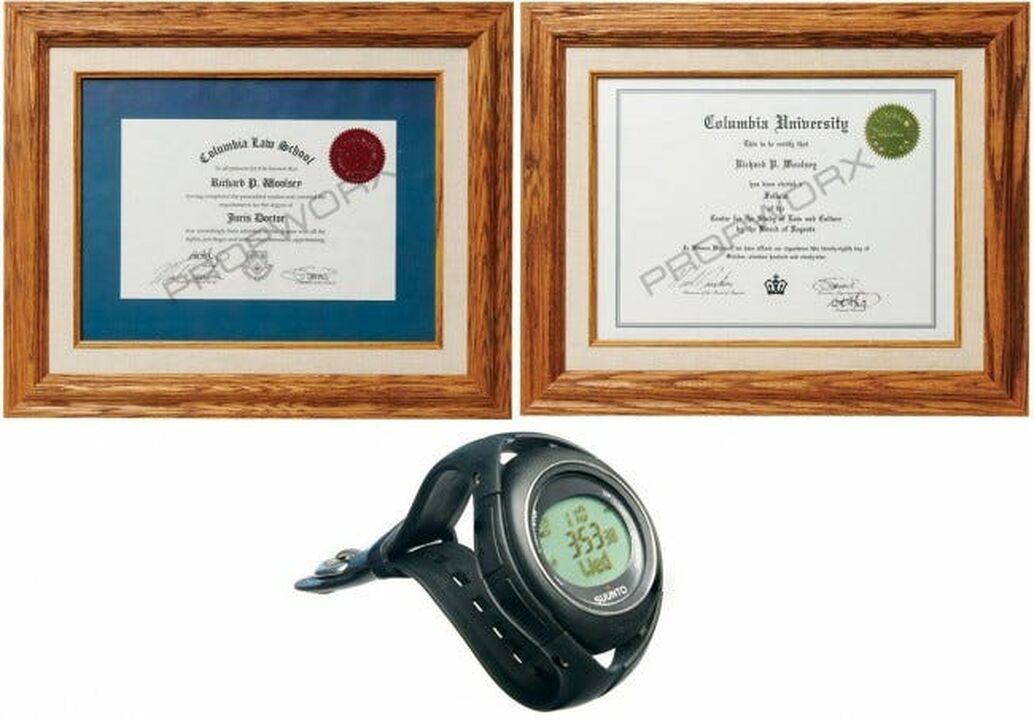 Montre + diplômes de Woolsey