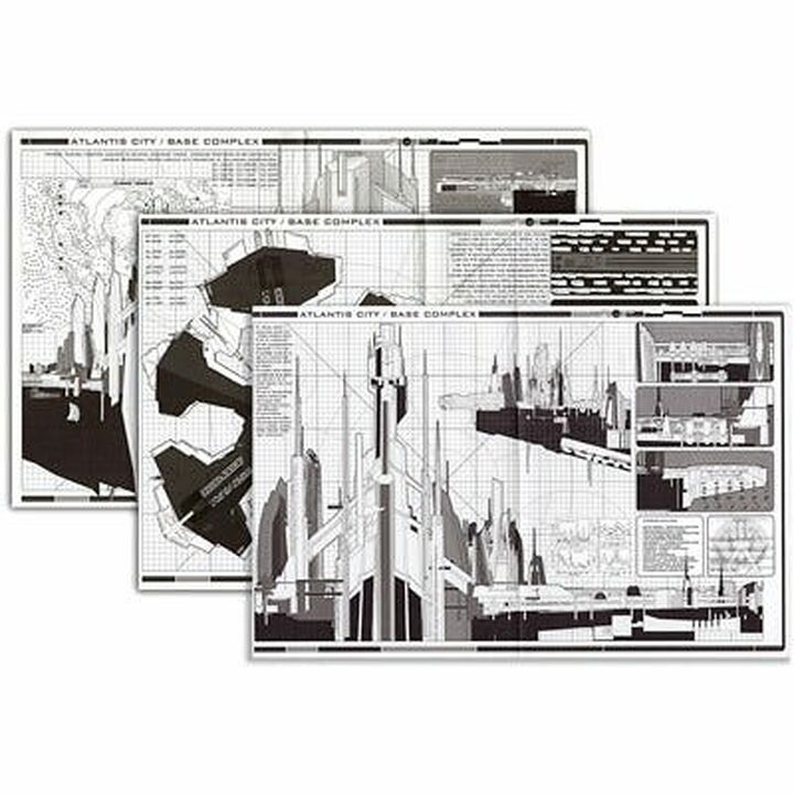 Schéma de la cité d'Atlantis