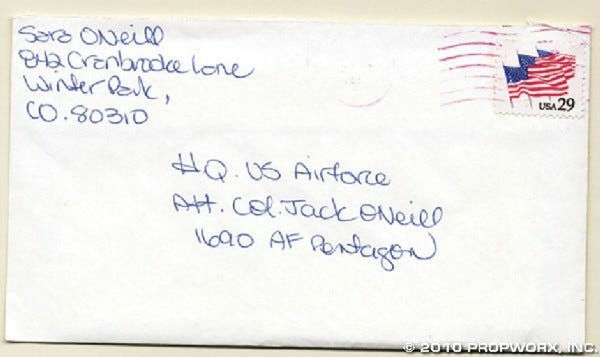 Lettre du colonel O'Neill