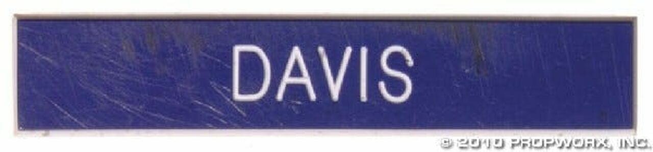 Plaque patronyme du major Davis
